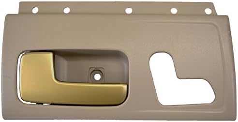 PT Auto Warehouse FO-2385ME-FL - Inside Interior Inner Door Handle, Beige Housing with Chrome Lever (Golden Brush) - Driver Side Front PT Auto Warehouse