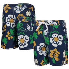 Youth Wes & Willy Navy Notre Dame Fighting Irish Floral Volley Swim Trunks Wes & Willy