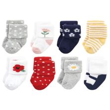 Хлопковые носки Hudson для новорожденных девочек и махровые носки, Wildflower Hudson Baby
