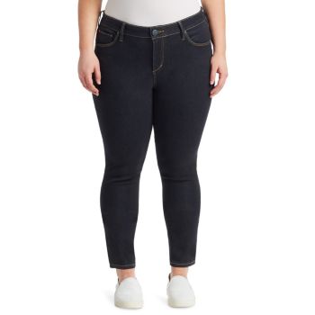 Джинсы скинни с высокой посадкой с покрытием Slink Jeans, Plus Size