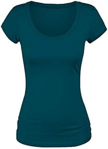 Emmalise Women's Short Sleeve Tshirt Scoop Neck Tee Value Pack Junior Plus Sizes Emmalise