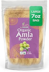 Jiva Organics Organic Pure Amla Berry Powder, 7 Ounce - Food Grade & Non-GMO - for Cooking & Beauty Care Jiva Organics