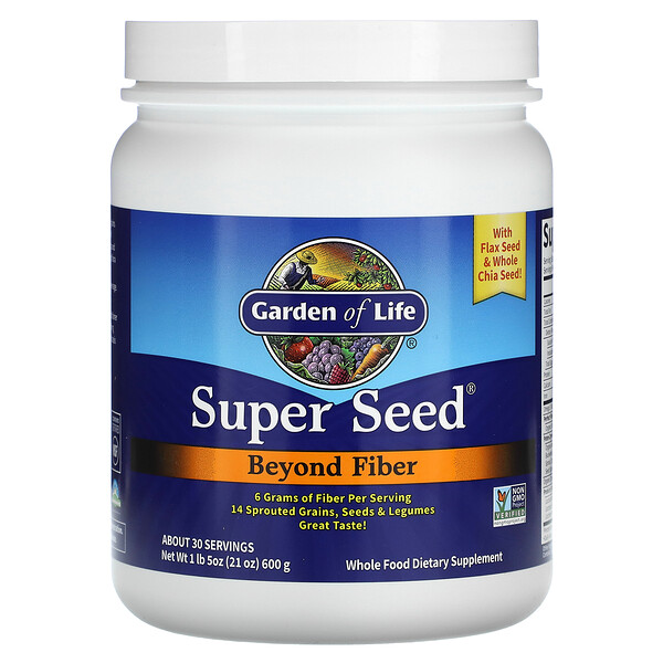 Super Seed, Beyond Fiber, 1 фунт 5 унций (600 г) Garden of Life