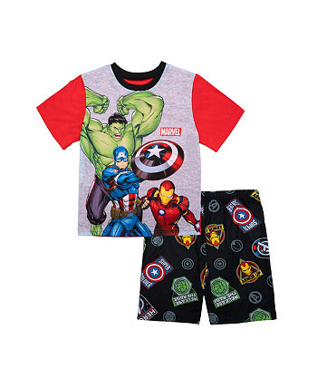 Little Boys Short Pajama Set, 2 Pc Avengers