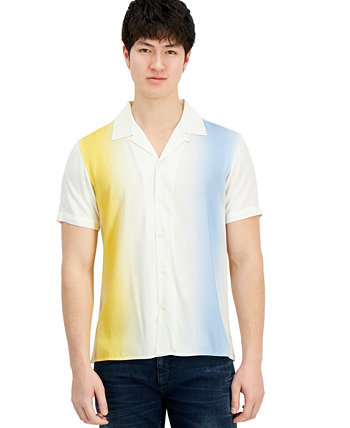 Мужская походная рубашка Merrit с короткими рукавами и пуговицами с принтом, созданная для Macy's I.N.C. International Concepts