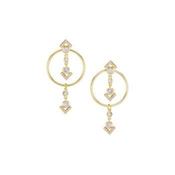 18K Gold Vermeil & Cubic Zirconia Khaleesi Earrings SHASHI