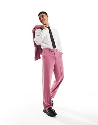 Розовые широкие костюмные брюки ASOS DESIGN ASOS DESIGN