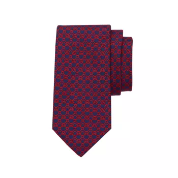 Шелковый галстук с принтом «Волны» Ferragamo