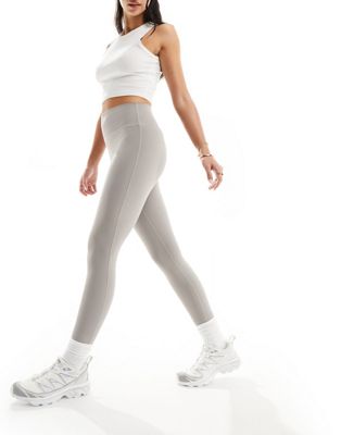 The Couture Club emblem soft touch leggings in gray The Couture Club