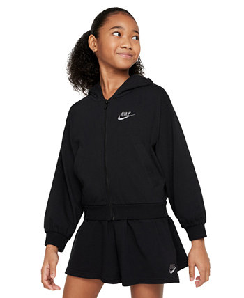Спортивная одежда для больших девочек Трикотажная толстовка с молнией во всю длину Nike
