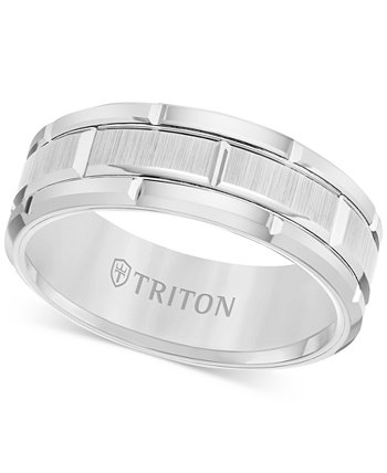 Мужское кольцо, 8мм обручальное кольцо из белого или черного вольфрама Triton
