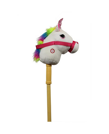 Giddy-Up 28" Stick Plush Unicorn with Sound Ponyland