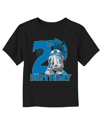 Toddler's Star Wars 2nd Birthday With R2-D2  Toddler T-Shirt Disney Lucasfilm