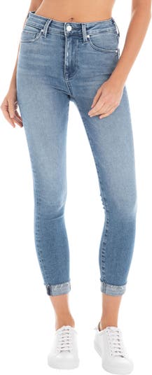 Укороченные джинсы скинни Gwen с высокой талией и необработанным краем FIDELITY