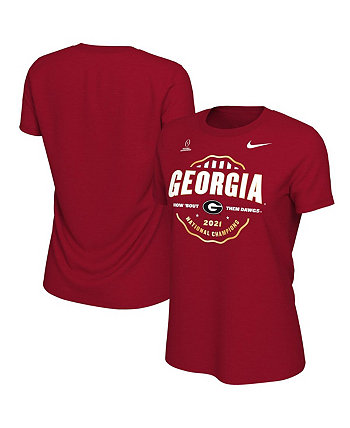 Женская футболка Red Georgia Bulldogs College Football Playoff 2021 National Champions Seal Celebration Nike