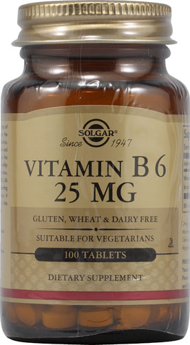 Витамин B6 - 25 мг - 100 таблеток - Solgar Solgar