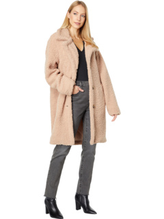 Пальто средней длины из искусственной шерпы с карманами Blank NYC