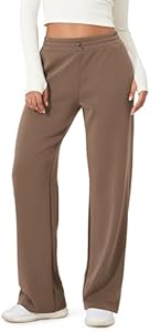 ODODOS Women's Modal Soft Wide Leg Pants with Pockets Adjustable Shockcord High Waist Casual Lounge Pants-27/29/31" Inseam Ododos