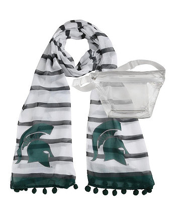 Women's Michigan State Spartans Fanny Pack Scarf Set Emerson Street Clothing Co.