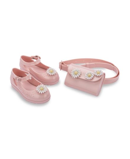 Little Girls &amp; Girl's Floral Shoes &amp; Belt Set Mini Melissa