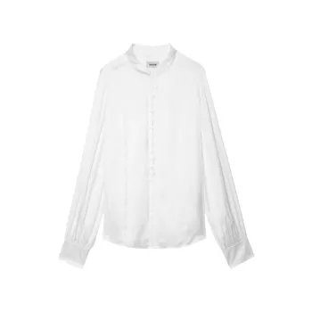 Twina Satin Button-Front Shirt Zadig & Voltaire