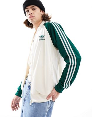 Мужская куртка adidas Originals Superstar Sport Leaf NY в бежевом цвете Adidas