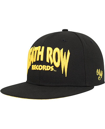 Men's Black Death Row Records Paisley Fitted Hat Lids