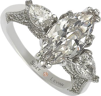 Серебряное кольцо Marquise CZ из стерлингового серебра Suzy Levian
