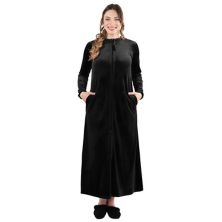 Женское велюровое шезлонговое платье в полный рост на молнии спереди MEMOI