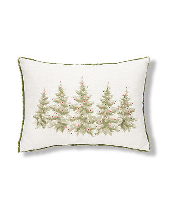 13" x 20" Winter Trees Embellished Christmas Throw Pillow C&F Home