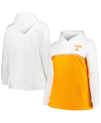 Женский белый, оранжевый Теннесси Теннесси Волонтерс пуловер больших размеров с капюшоном Profile