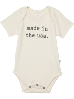 Сделано в США Боди с короткими рукавами и рисунком на коленях (для младенцев) Finn + emma