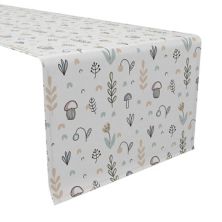 Table Runner, 100% Cotton, 16x108&#34;, Simple Nursery Floral Fabric Textile Products