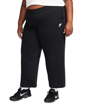 Спортивная одежда больших размеров Клубные флисовые спортивные штаны со средней посадкой и широкими штанинами Nike