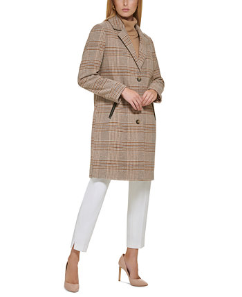 Женское пальто Walker в клетку, созданное для Macy's DKNY
