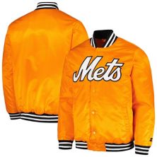 Мужская стартовая оранжевая университетская куртка с длинными кнопками New York Mets Cross Bronx Fashion Starter