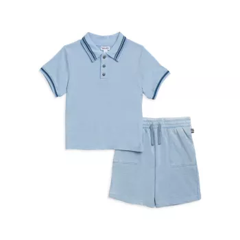 Baby Boy's &amp; Рубашка поло Huntington для маленьких мальчиков &amp; Комплект шорт Splendid