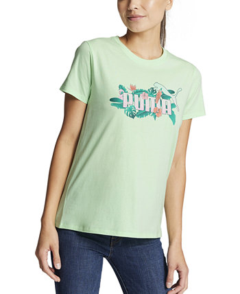 Women's The Tropics Cotton Logo-Graphic T-Shirt PUMA