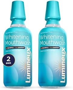 Lumineux Teeth Whitening Mouthwash 16 Oz. - Peroxide Free - Enamel Safe - Whitening Without The Sensitivity - Certified Non-Toxic - NO Alcohol, Fluoride & SLS Free Lumineux