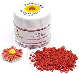 Съедобная коричневая пудра для выпечки Coral Red, 6 г, пищевая, веганская, для декорирования тортов, шоколада и коктейлей Sunflower Sugar Art