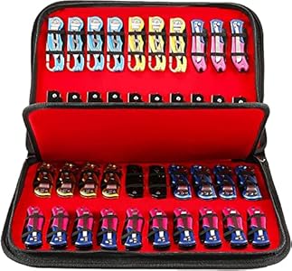 Knife Case,Knife Display Case,Knife Storage,40 Slots Folding Knife Holder Organizer,Butterfly Pocket Knife Carrier,Knives Collection Protector For Survival Tactical Outdoor EDC Mini Knife (Black+Red) Qchengsan