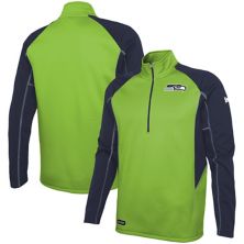 Мужская неоново-зеленая куртка Seattle Seahawks Combine Authentic Two-a-Days Half-Zip New Era