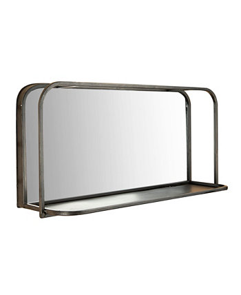 Прямоугольное акцентное зеркало с полкой в металлическом каркасе 3R Studio