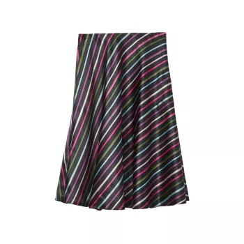 Атласная юбка-миди в полоску Party Stripe Kate Spade New York