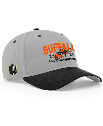 Мужская и женская серо-черная регулируемая кепка с Snapback Buffalo Bandits 2023 NLL Cup Champions ADPRO Sports