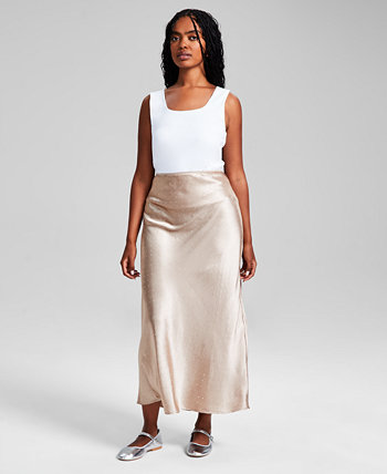 Women's Satin Rhinestone Maxi Skirt, Created for Macy's And Now This