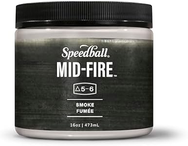 Speedball Mid-Fire Glaze, 4-Ounce Sample Set, Assorted Colors, 12 4-Ounce Jars for Pottery and Ceramics Speedball