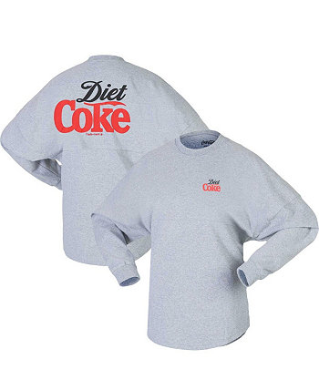 Мужская и женская футболка цвета диетической кока-колы цвета Хизер серого цвета с длинными рукавами Spirit Jersey
