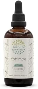 Yohimbe A120 Alcohol Herbal Extract Tincture, Super-Concentrated Wildcrafted Yohimbe (Pausinystalia yohimbe) Dried Bark (4 fl oz (Жидкие унции)) HerbEra