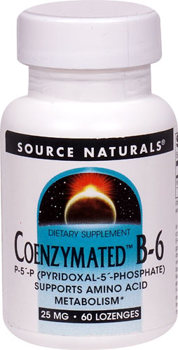 Коферментированный B-6 - 25 мг - 60 леденцов - Source Naturals Source Naturals